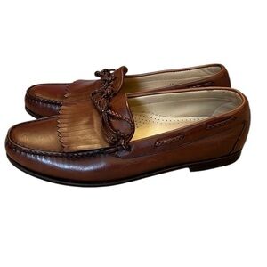 Allen Edmonds Nottingham Kiltie Tassel Loafers Brown Leather Preppy USA Size 12D